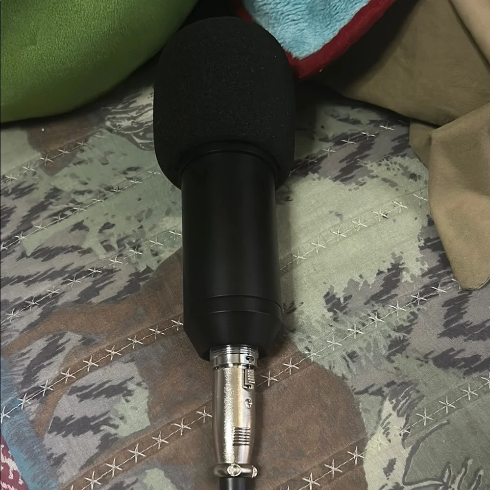 Black podcast Microphone